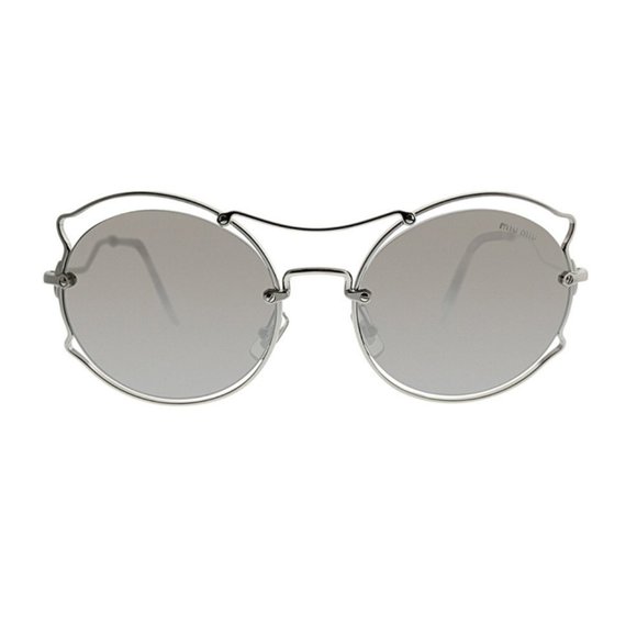 NWT Miu Miu Genuine Women's Silver Gray Sunglasses - Picture 2 of 4